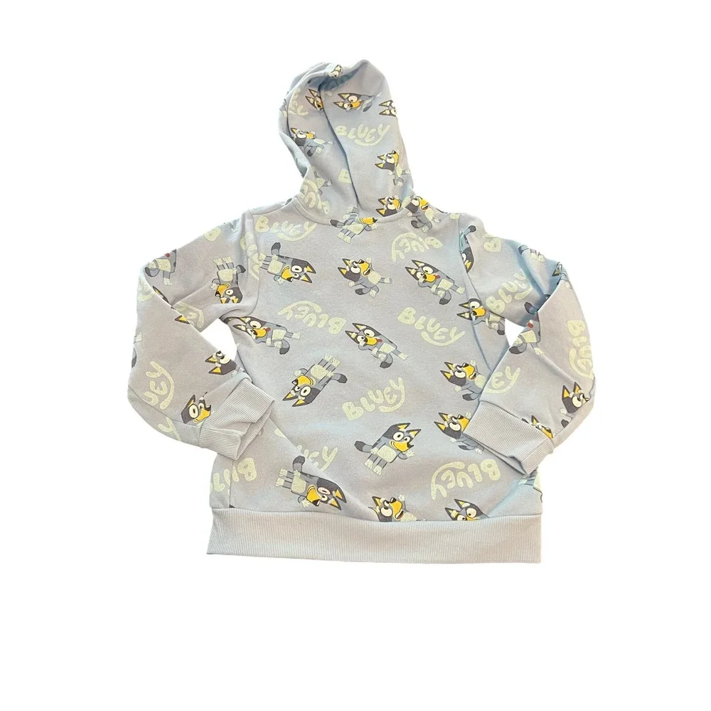 Bluey‎ Girls Boys Fleece Hoodie and Joggers Tracksuit Set Light Blue Size 6